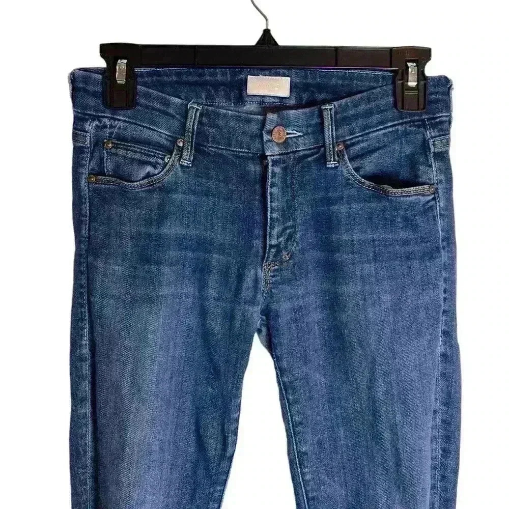 Mother High-Waist Looker Skinny Jeans in Flowers From The Storm Wash Size: 25 - Picture 3 of 9